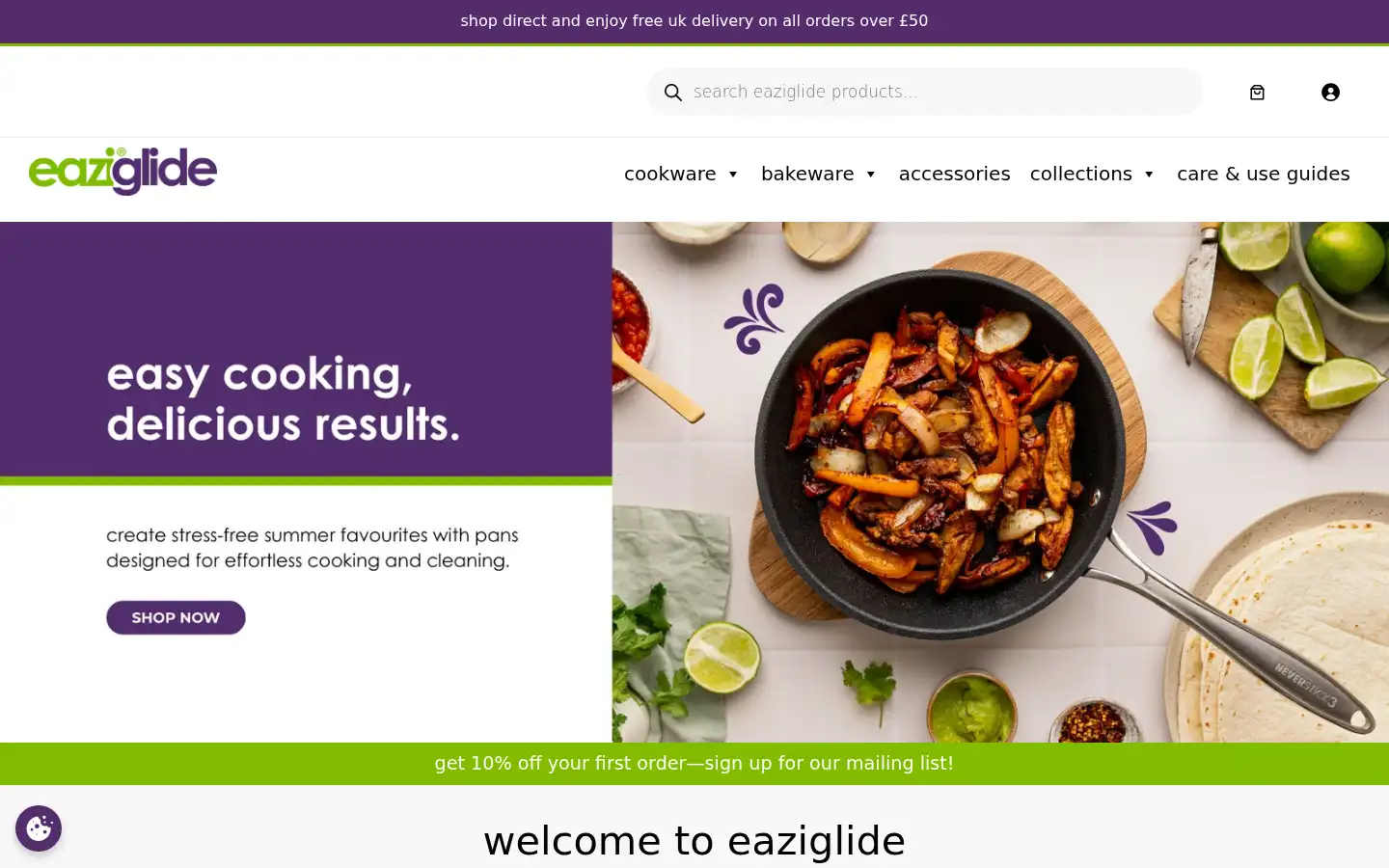 Screenshot of eaziglide.com