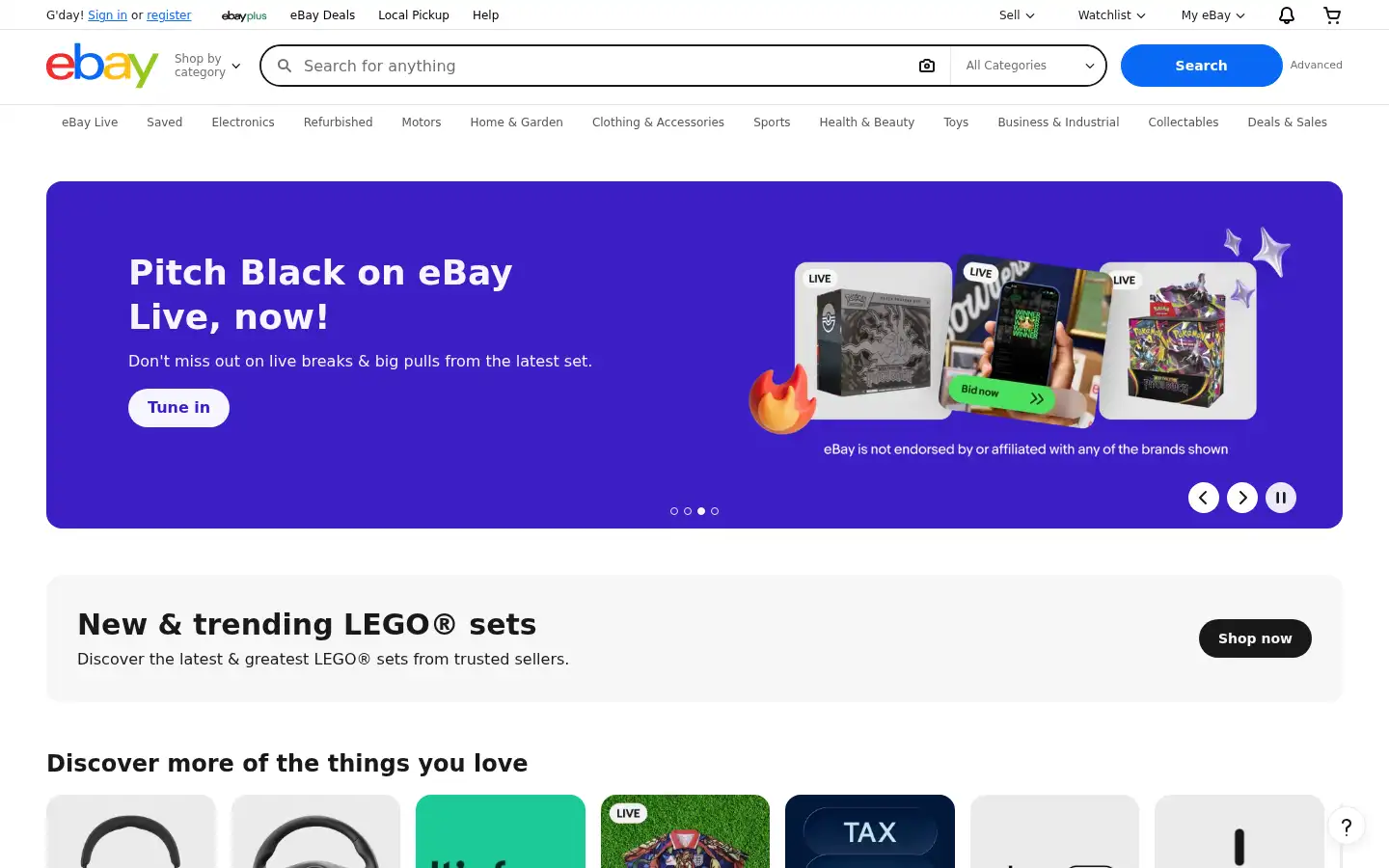 Screenshot of ebay.au