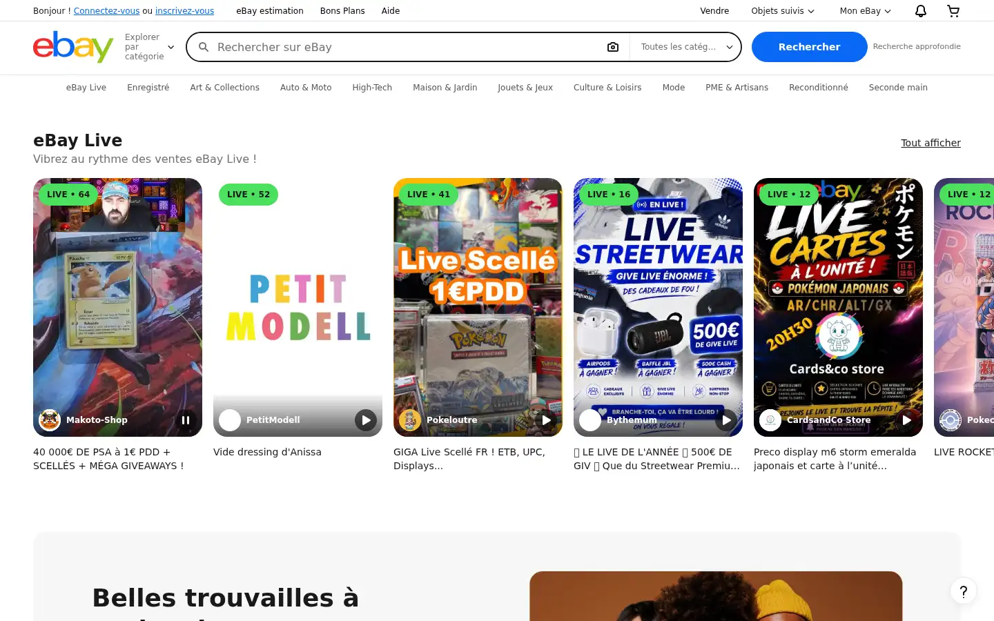 Screenshot of ebay.fr