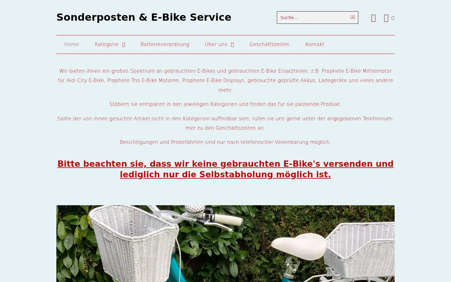 Screenshot of ebike-gebrauchtundguenstig.de