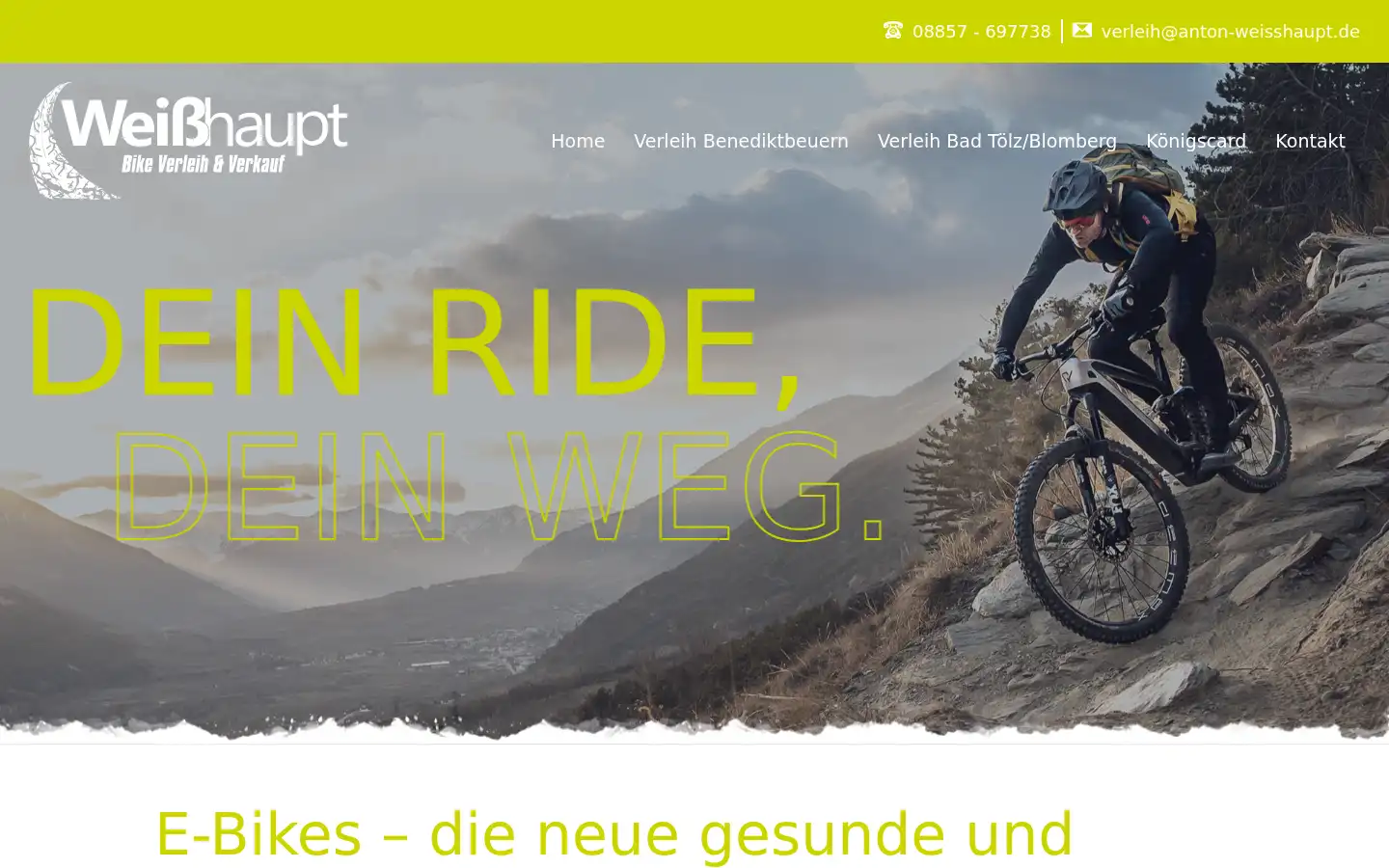 Screenshot of ebike-weisshaupt.de