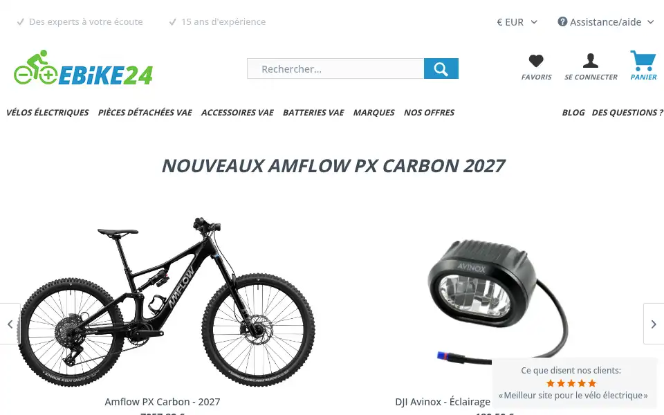 Screenshot of ebike24.fr