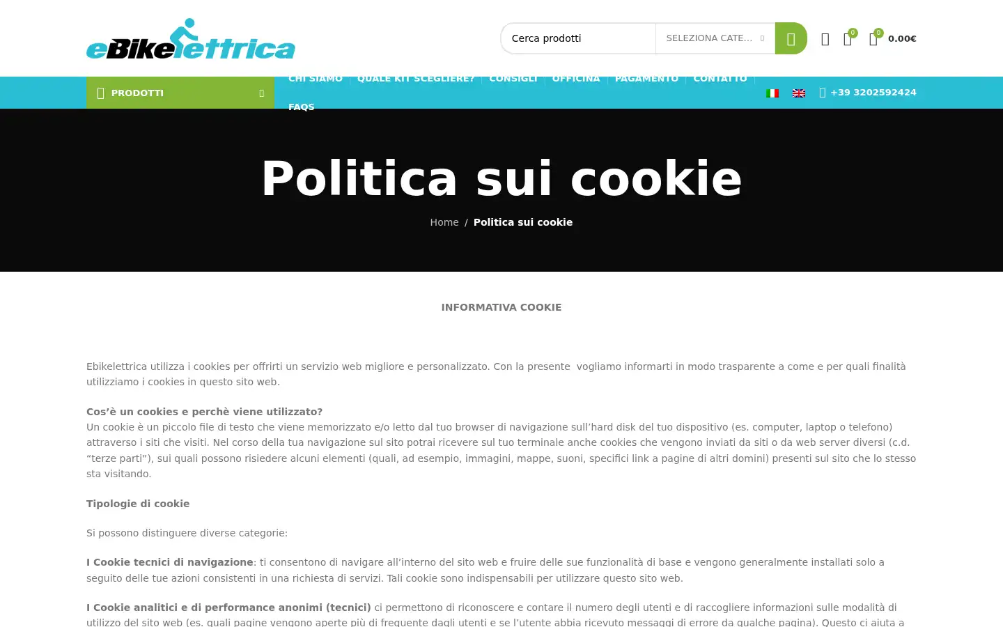 Screenshot of ebikelettrica.com