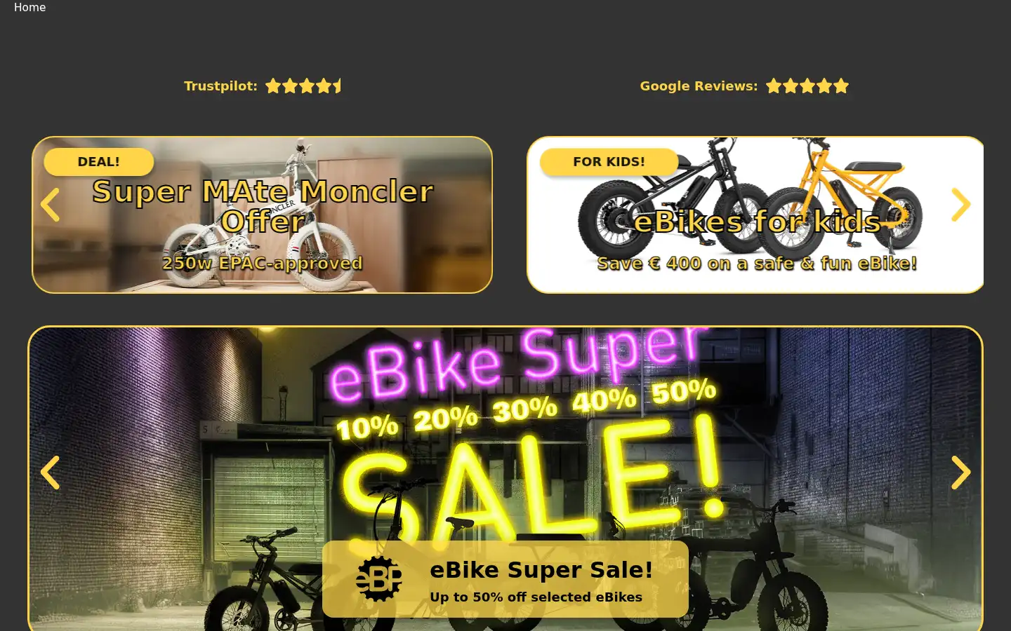 Screenshot of ebikeparts.shop