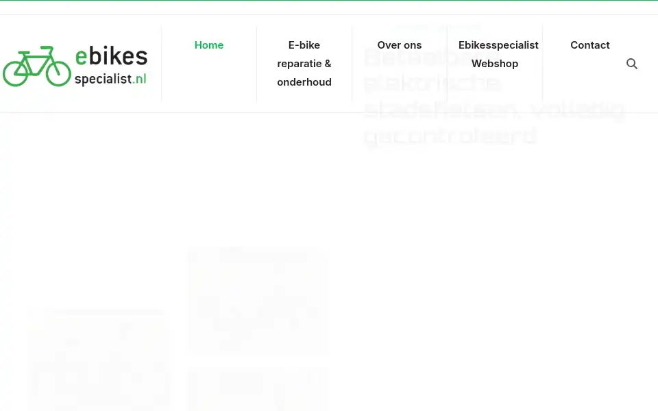 Screenshot of ebikesspecialist.nl