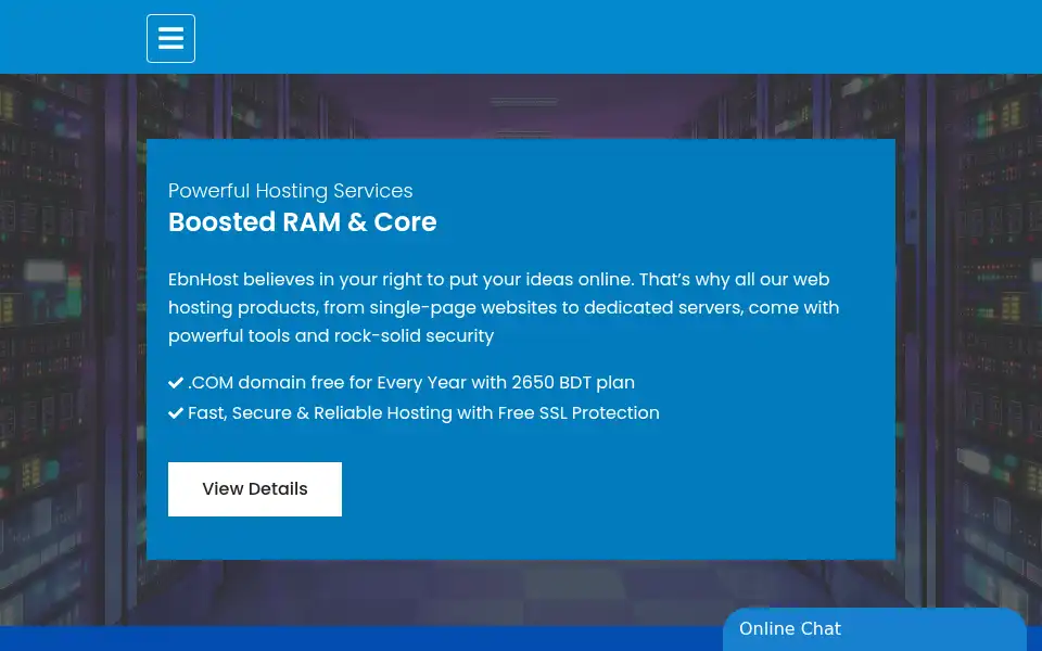 Screenshot of ebnhost.com