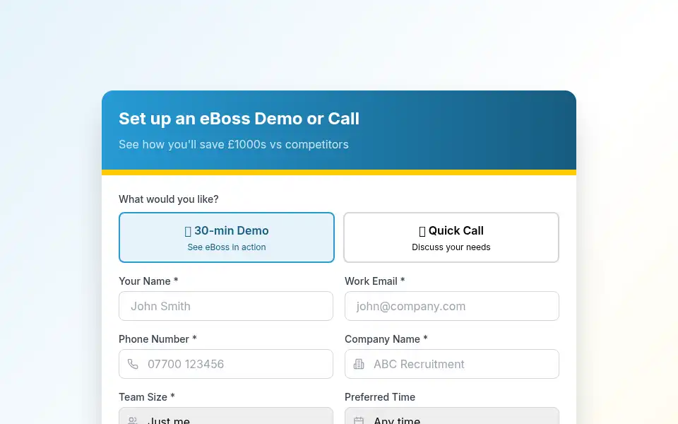 Screenshot of ebossrecruitment.com
