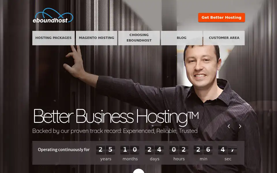 Screenshot of eboundhost.com