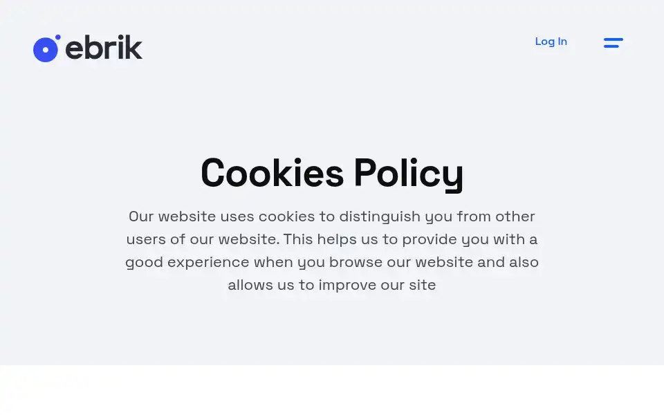 Screenshot of ebrik.co.uk