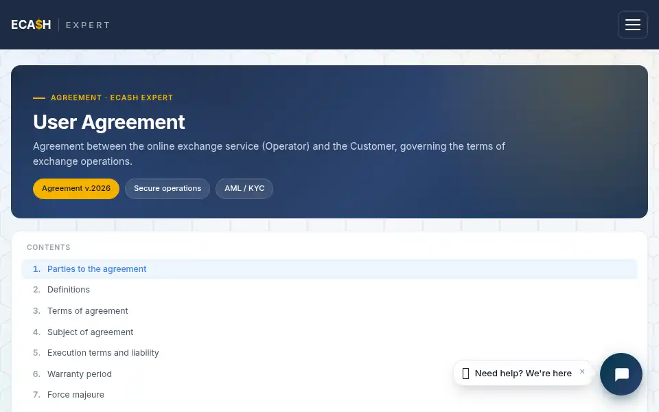 Screenshot of ecash.expert