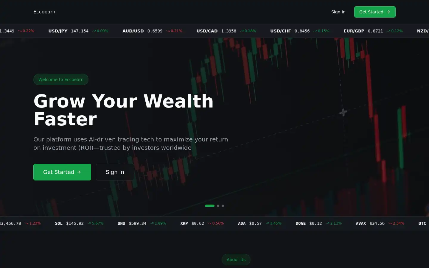 Screenshot of eccoearn.com