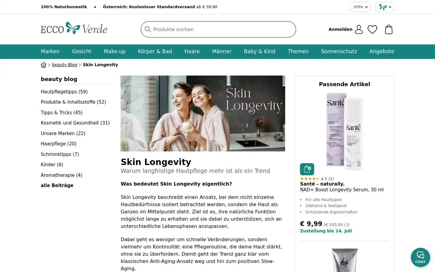 Screenshot of eccoverde.at