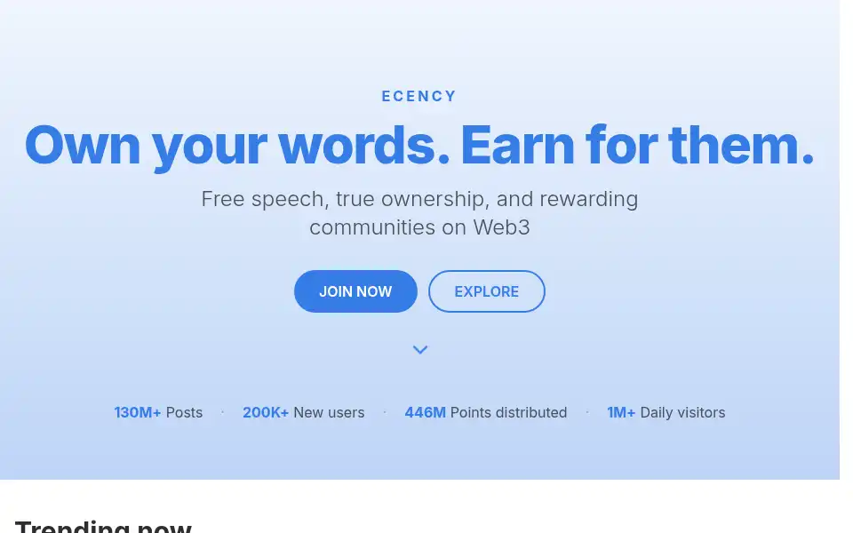 Screenshot of ecency.com