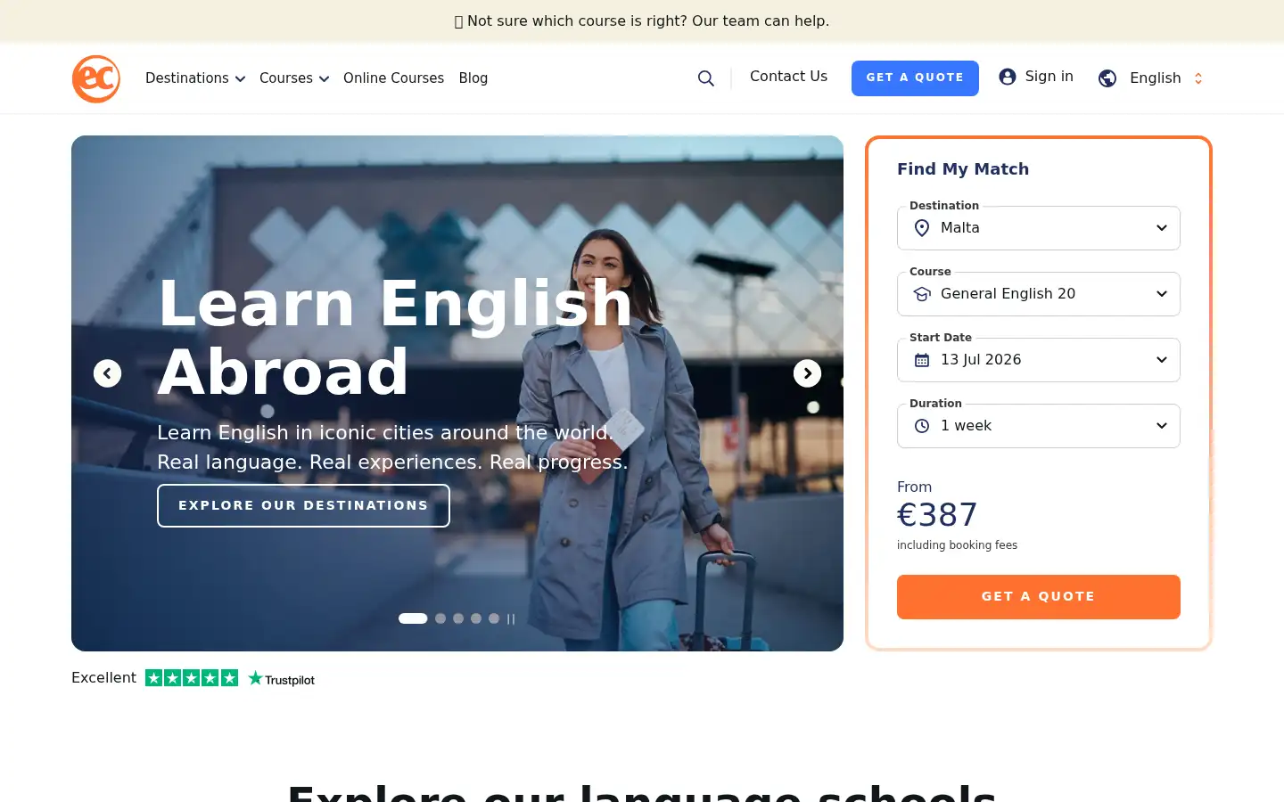 Screenshot of ecenglish.com