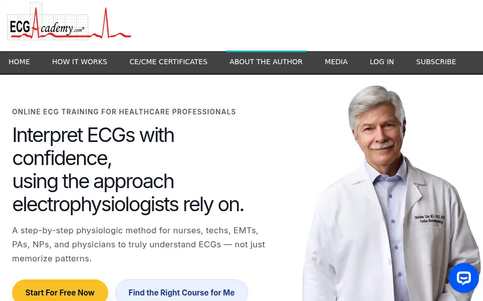 Screenshot of ecgacademy.com