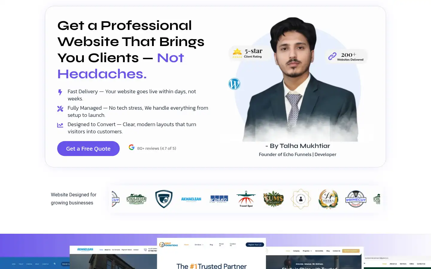 Screenshot of echofunnels.com