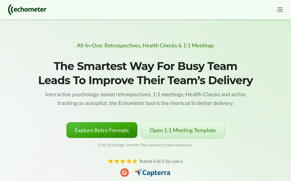 Screenshot of echometerapp.com