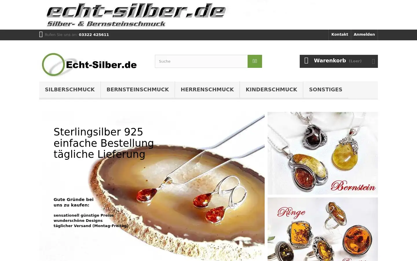 Screenshot of echt-silber.de