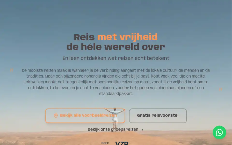 Screenshot of echtreizen.nl