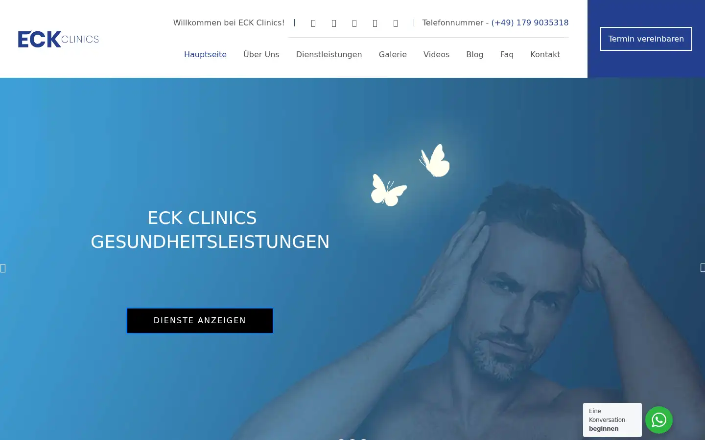 Screenshot of eckclinics.com