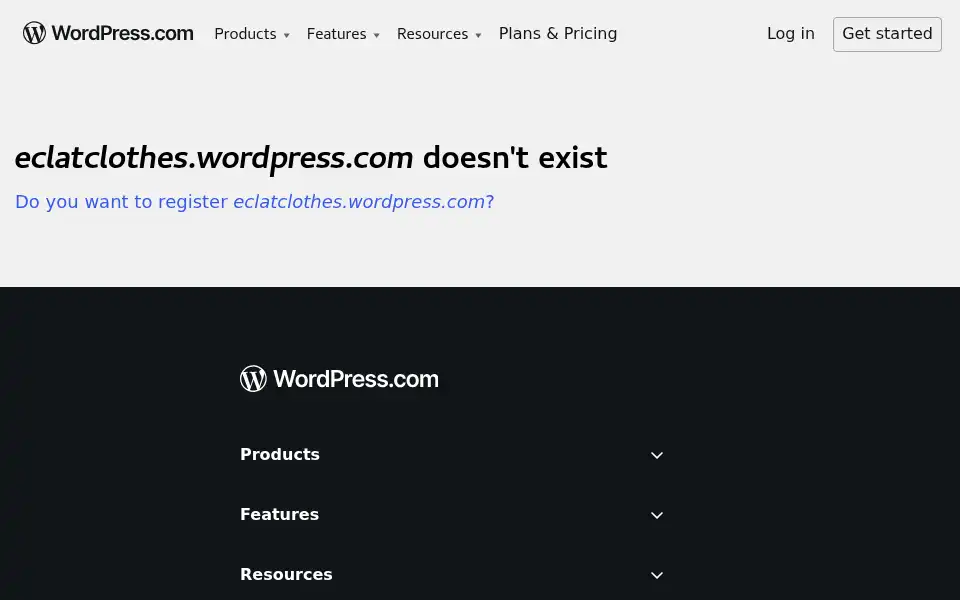 Screenshot of eclatclothes.com