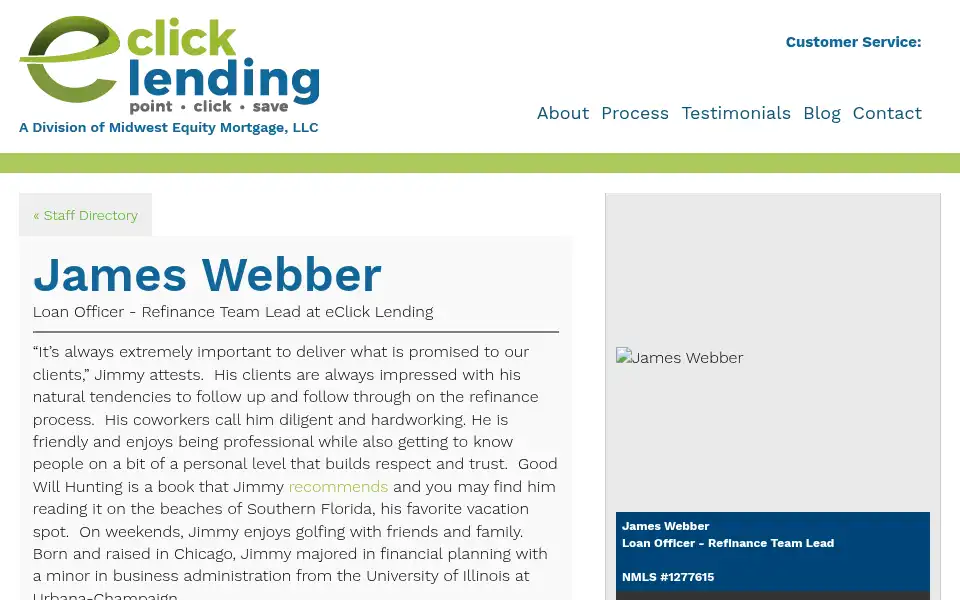 Screenshot of eclicklending.com