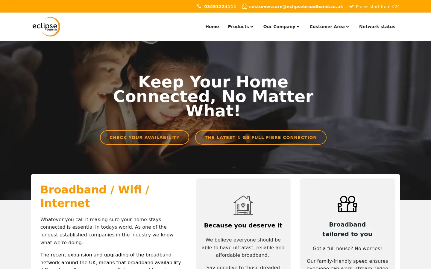 Screenshot of eclipsebroadband.co.uk