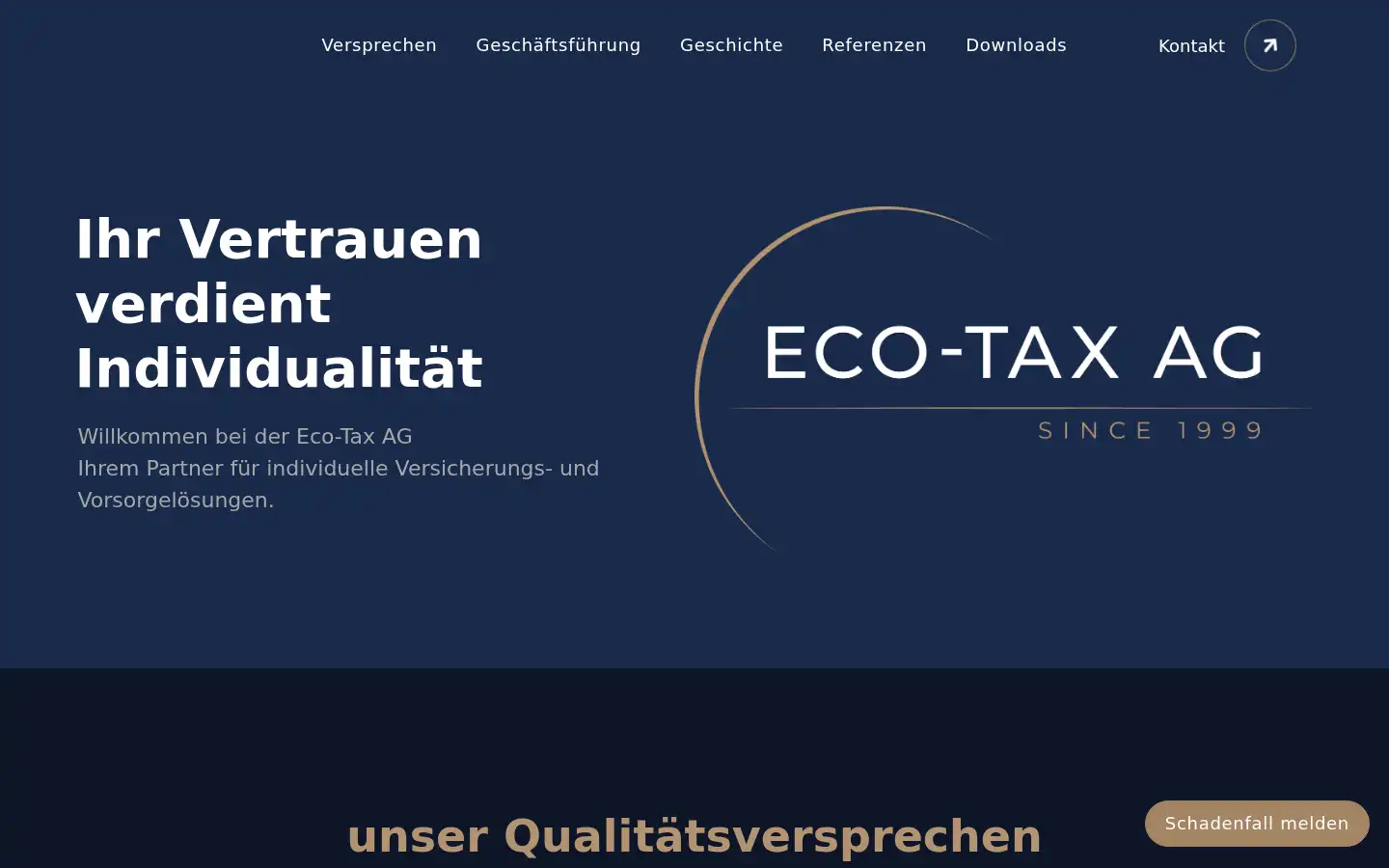 Screenshot of eco-tax.ch