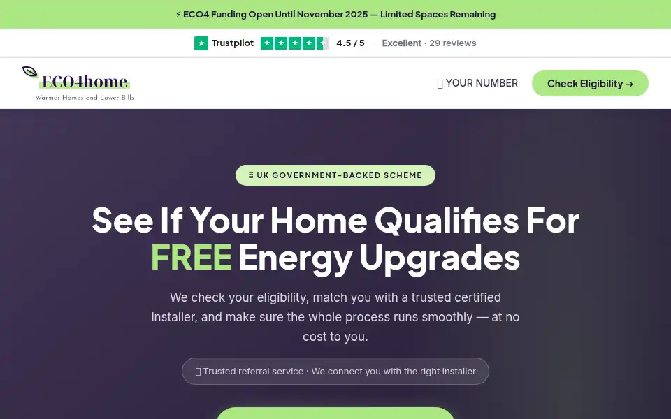 Screenshot of eco4home.co.uk