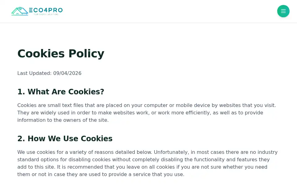 Screenshot of eco4pro.co.uk