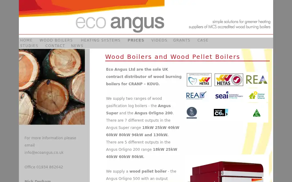 Screenshot of ecoangus.co.uk
