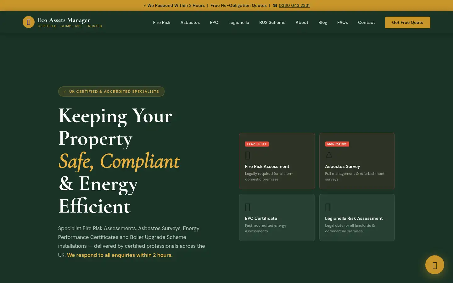 Screenshot of ecoassetsmanager.co.uk