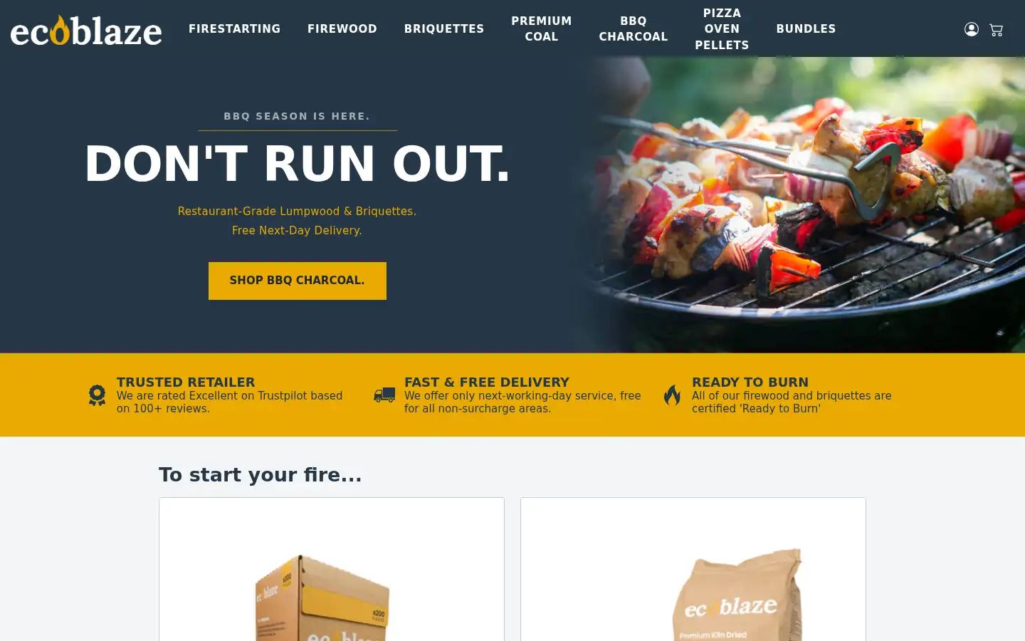 Screenshot of ecoblaze.co.uk