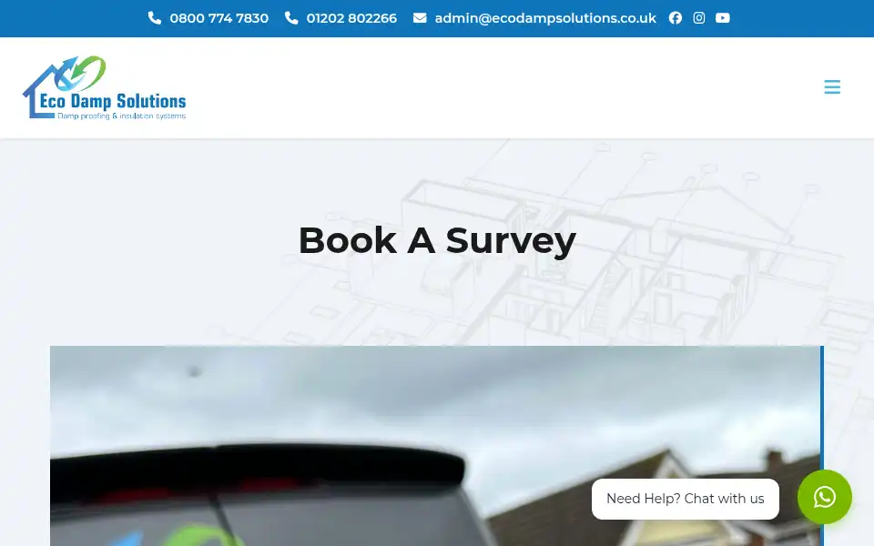 Screenshot of ecodampsolutions.com