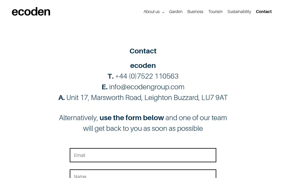 Screenshot of ecodengroup.com
