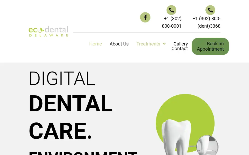 Screenshot of ecodentalde.com