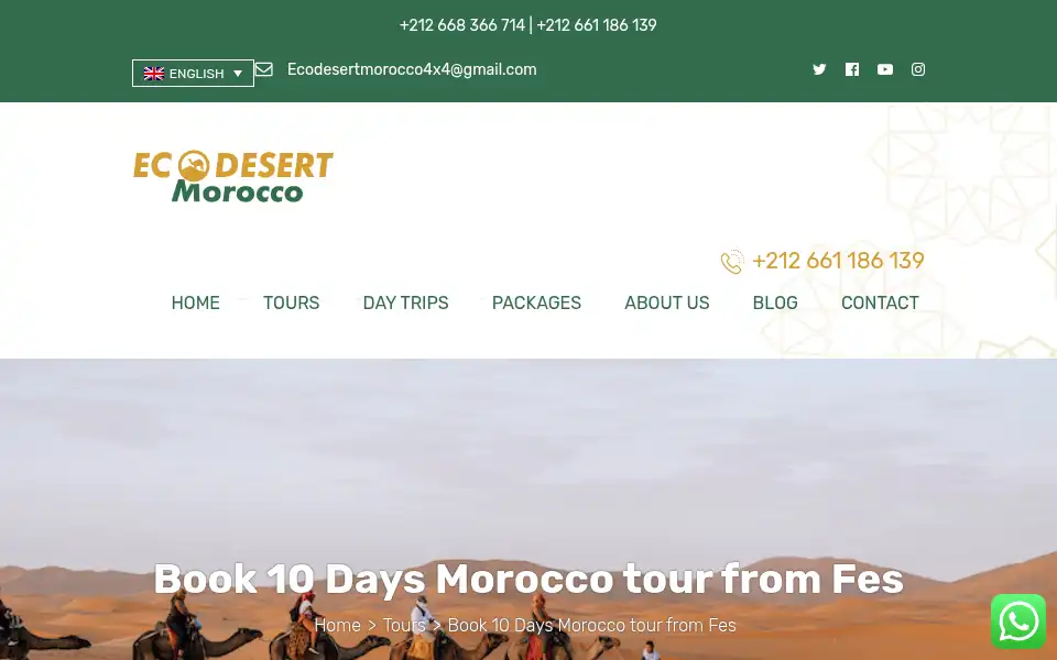 Screenshot of ecodesertmorocco.com