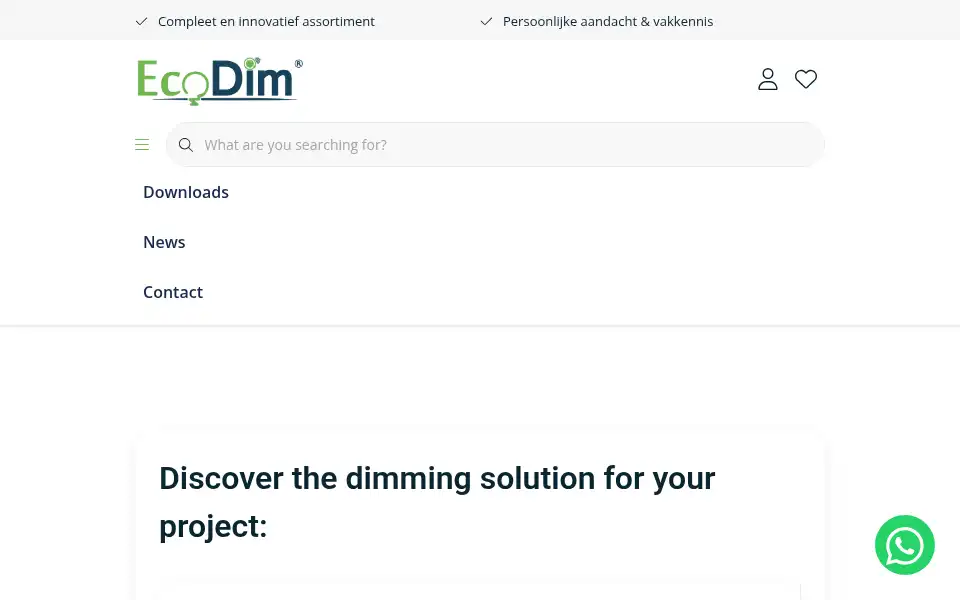 Screenshot of ecodim.nl