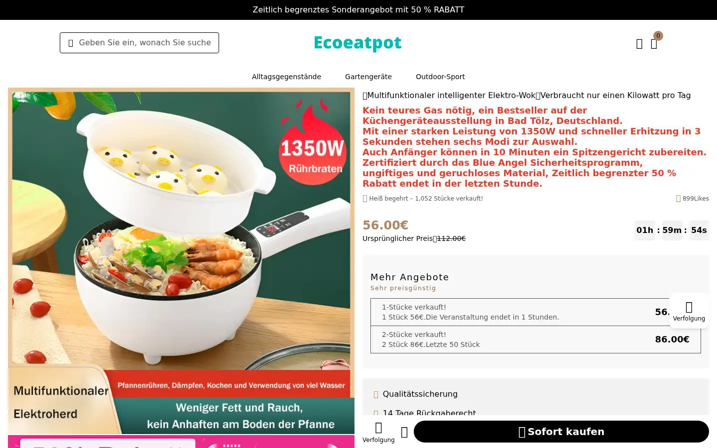 Screenshot of ecoeatpot.com