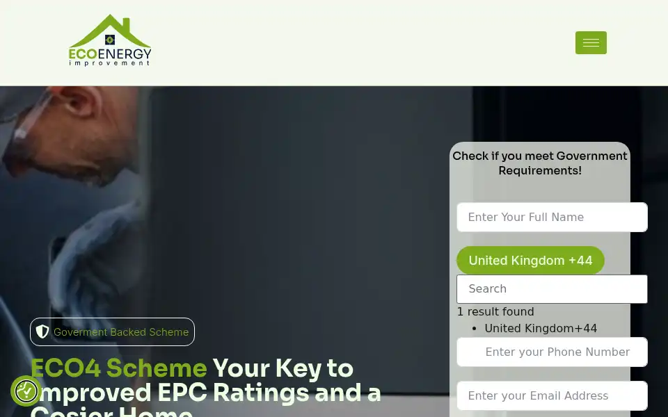 Screenshot of ecoenergyimprovement.co.uk