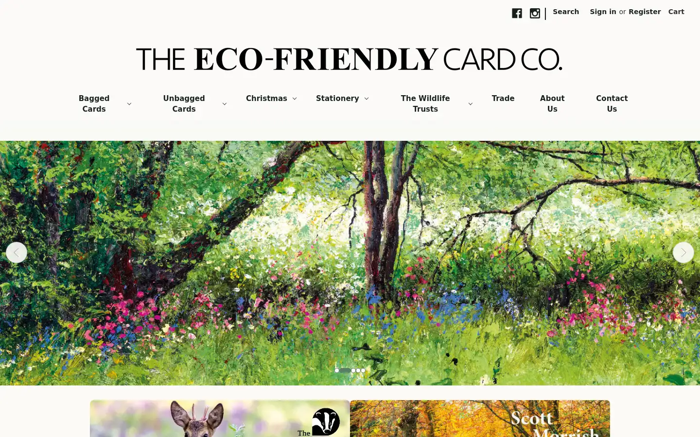 Screenshot of ecofriendly.cards