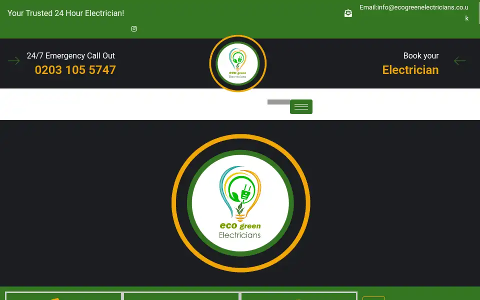 Screenshot of ecogreenelectricians.co.uk