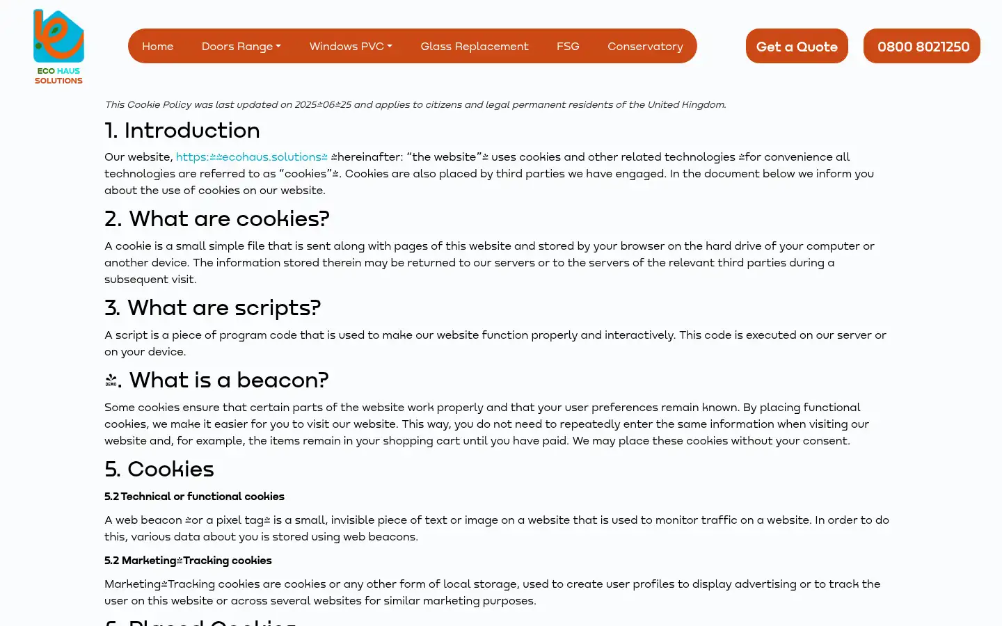 Screenshot of ecohaus.solutions