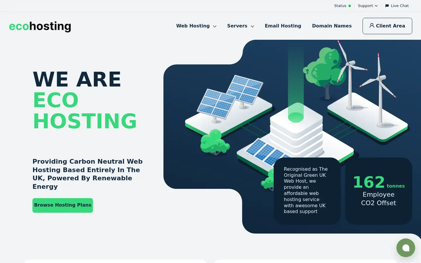 Screenshot of ecohosting.co.uk