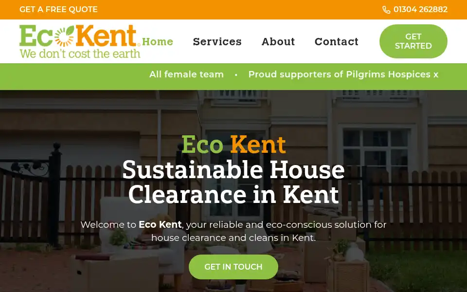 Screenshot of ecokent.uk