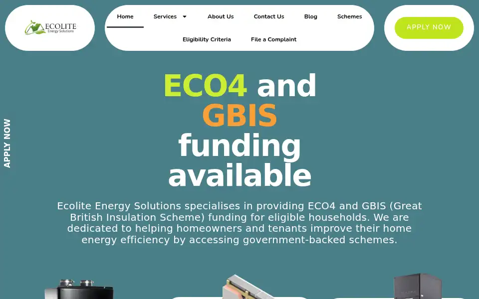 Screenshot of ecoliteenergysolutions.com