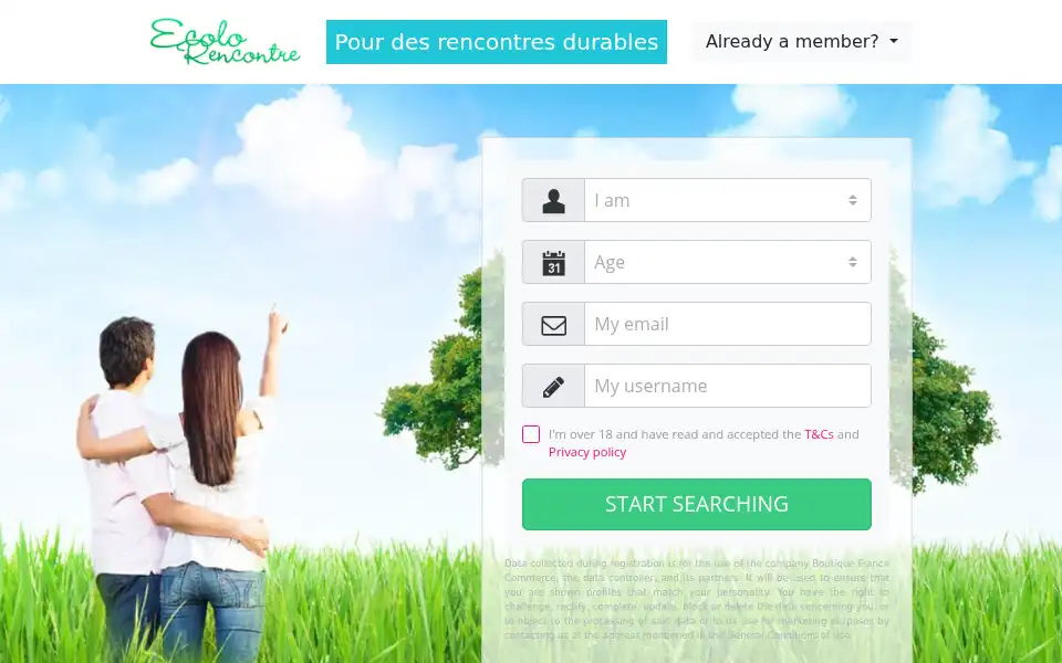 Screenshot of ecolorencontre.com