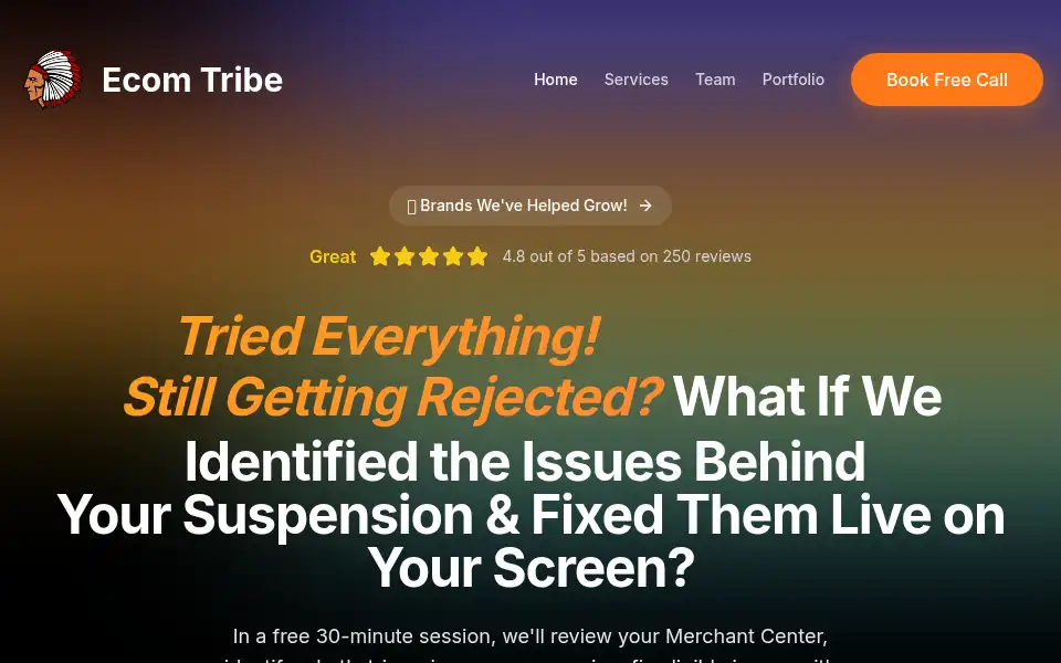 Screenshot of ecom-tribe.com