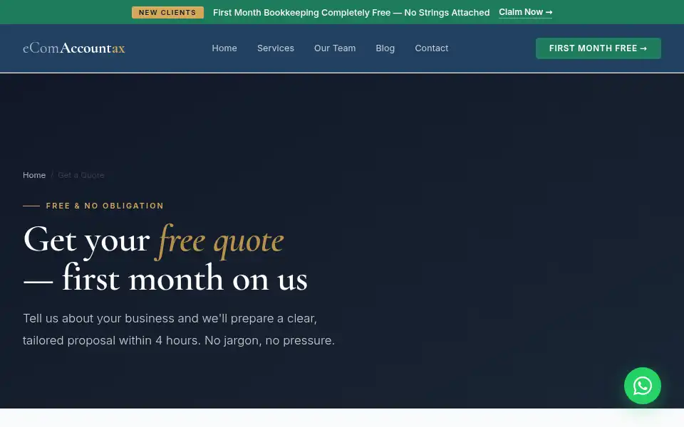 Screenshot of ecomaccountax.com