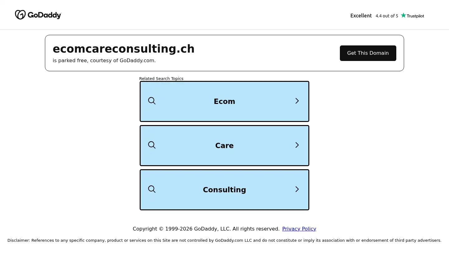 Screenshot of ecomcareconsulting.ch